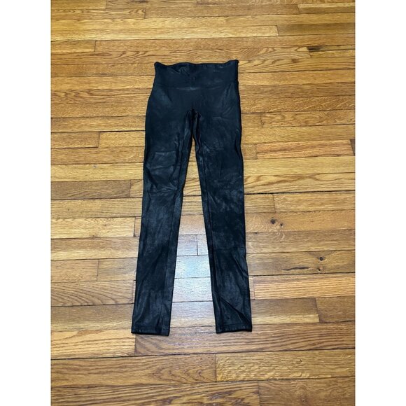 SPANX Pants - Spanx Leggings Women's Size Small Petite PS Black Mid Rise Stretch Compression